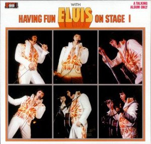 Having fun with Elvis on stage